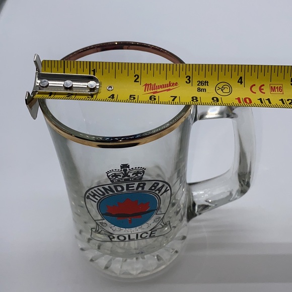 Thunder Bay Police Glass Beer Cold Drink Mug Ontario Canada Law Enforcement - Picture 8 of 9